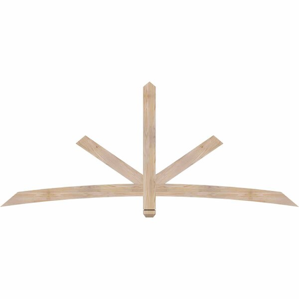 Ekena Millwork Alberta Smooth Timber Gable Bracket, Douglas Fir, 84"W x 35"H x 1 1/2"D x 3 1/2"F, 10/12 Pitch GBW084X35X0204ALB00SDF - main